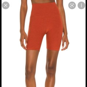 Spacedye High Waisted Biker Short In Orange XS